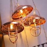 Chic Modern Art Deco Mini Lantern with LED String Light – Iron & Plastic for Bedroom