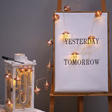 Chic Modern Art Deco Mini Lantern with LED String Light – Iron & Plastic for Bedroom