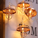 Chic Modern Art Deco Mini Lantern with LED String Light – Iron & Plastic for Bedroom