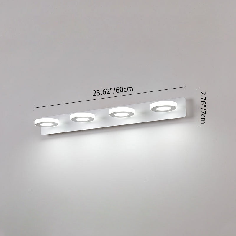 Modern Minimalist LED Vanity Light Wall Sconce - Rectangle, Round, and Square Iron & Acrylic for Bathroom