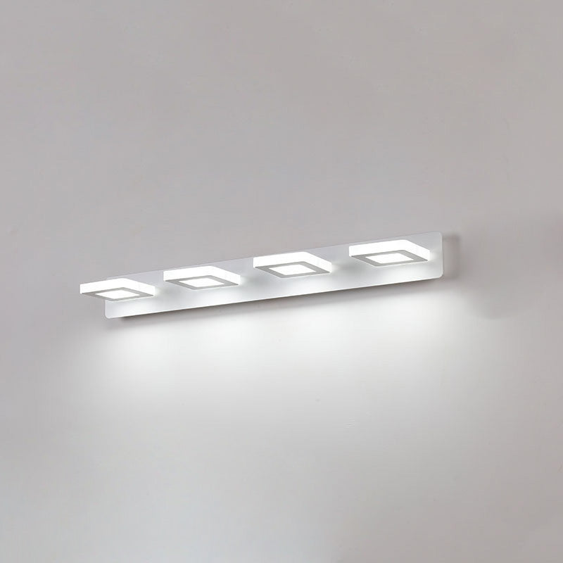 Modern Minimalist LED Vanity Light Wall Sconce - Rectangle, Round, and Square Iron & Acrylic for Bathroom