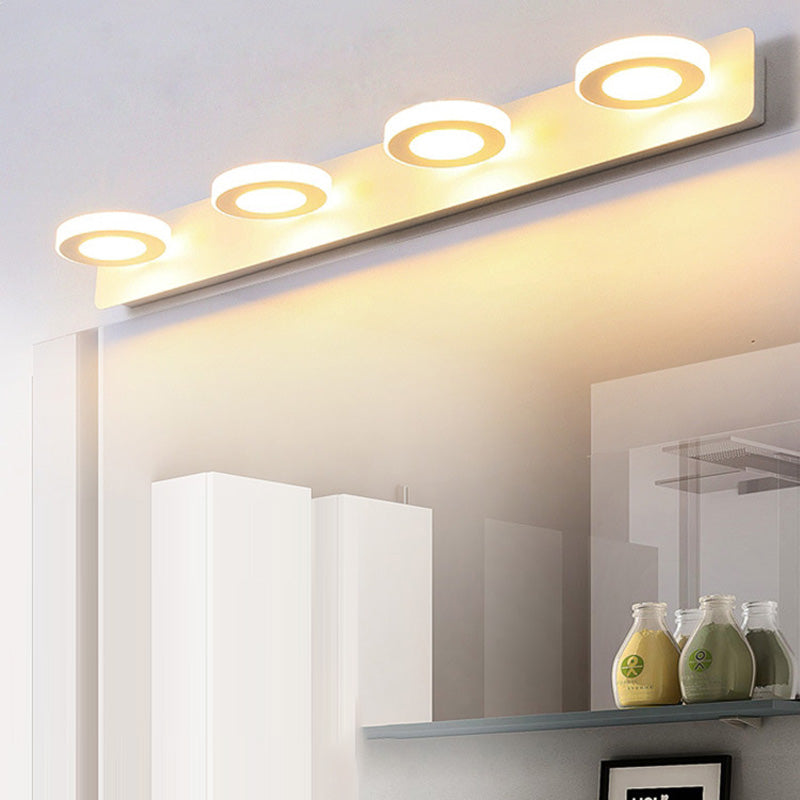 Modern Minimalist LED Vanity Light Wall Sconce - Rectangle, Round, and Square Iron & Acrylic for Bathroom