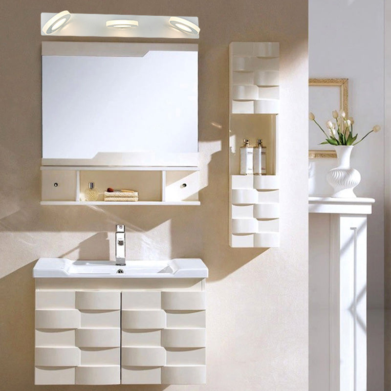 Modern Minimalist LED Vanity Light Wall Sconce - Rectangle, Round, and Square Iron & Acrylic for Bathroom