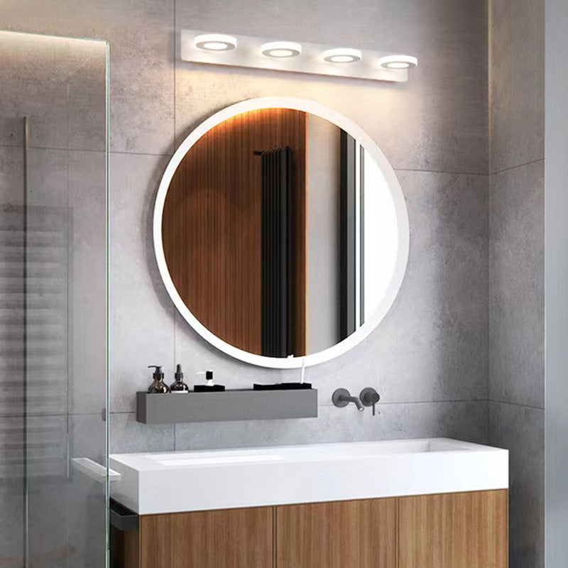 Modern Minimalist LED Vanity Light Wall Sconce - Rectangle, Round, and Square Iron & Acrylic for Bathroom