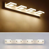 Modern Minimalist LED Vanity Light Wall Sconce - Rectangle, Round, and Square Iron & Acrylic for Bathroom