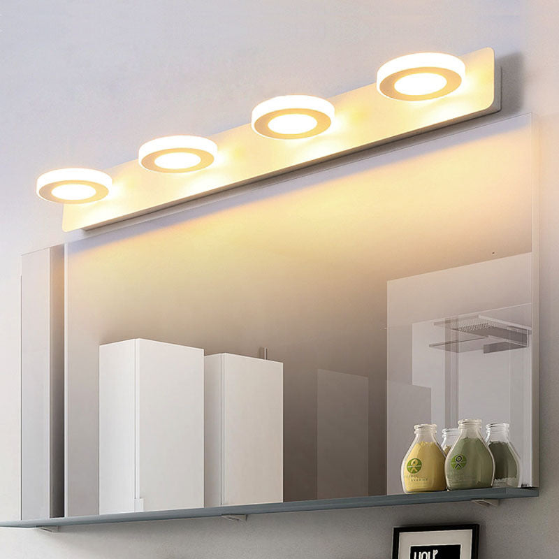 Modern Minimalist LED Vanity Light Wall Sconce - Rectangle, Round, and Square Iron & Acrylic for Bathroom