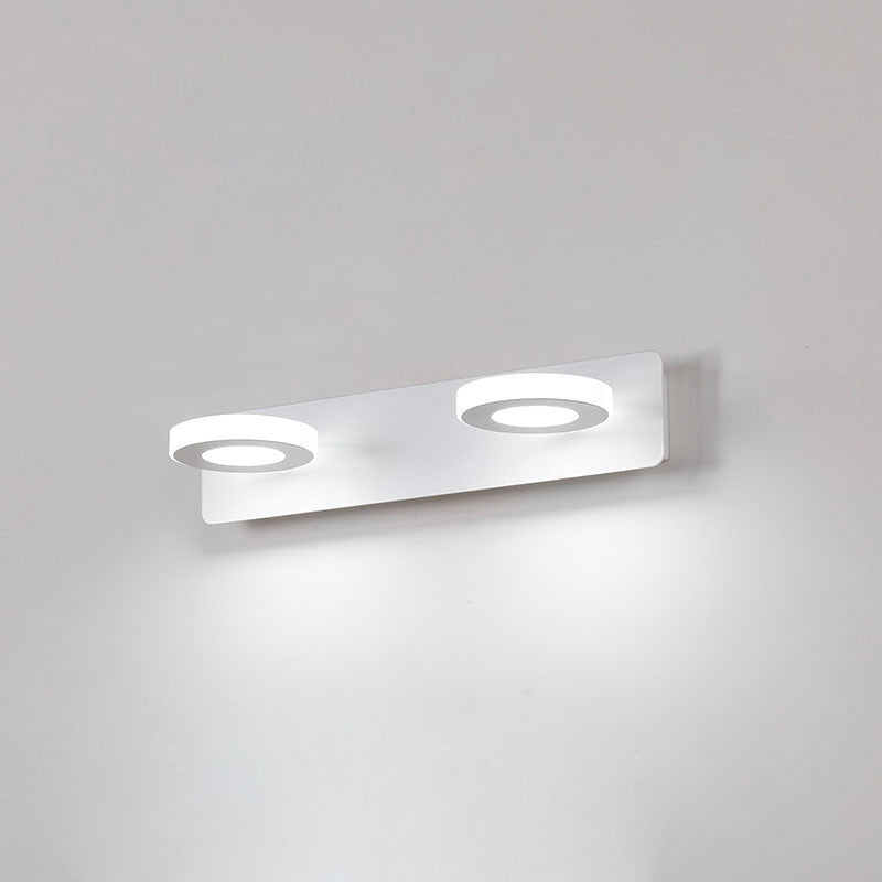 Modern Minimalist LED Vanity Light Wall Sconce - Rectangle, Round, and Square Iron & Acrylic for Bathroom