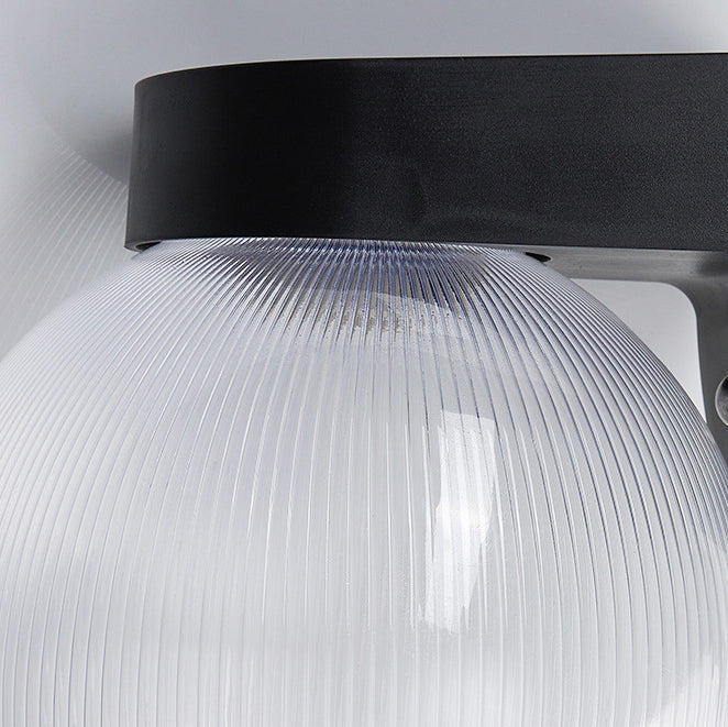 Modern Minimalist Waterproof Orb Wall Sconce – 1-Light Outdoor Patio Lamp (Polycarbonate & Acrylic)