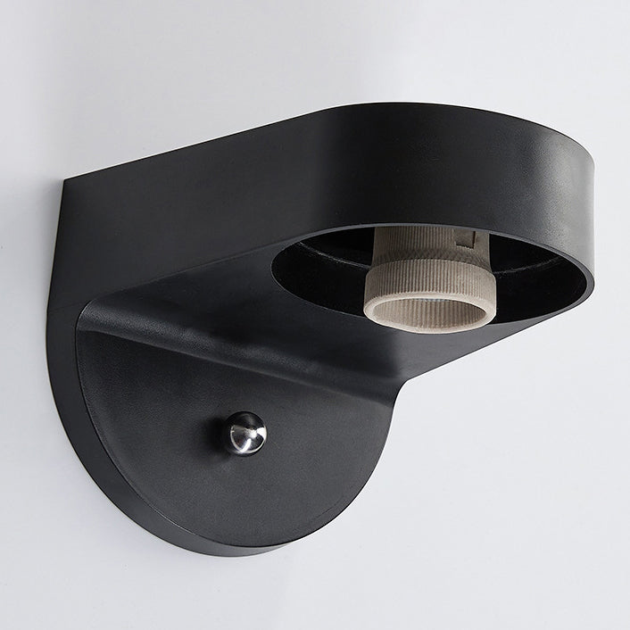 Modern Minimalist Waterproof Orb Wall Sconce – 1-Light Outdoor Patio Lamp (Polycarbonate & Acrylic)
