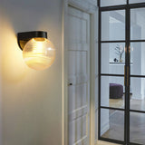 Modern Minimalist Waterproof Orb Wall Sconce – 1-Light Outdoor Patio Lamp (Polycarbonate & Acrylic)