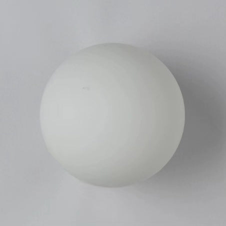 Sleek Modern Minimalist Orb Glass 1-Light Wall Sconce for Living Room
