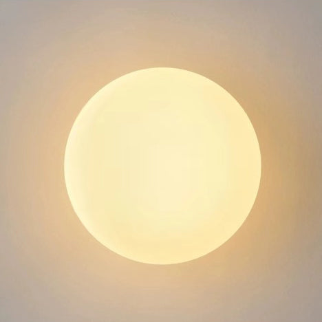 Sleek Modern Minimalist Orb Glass 1-Light Wall Sconce for Living Room