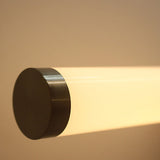Modern Minimalist LED Vanity Wall Sconce — Cylindrical Iron Base with Aluminum-Acrylic Shade for Bathroom