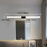 Modern Minimalist LED Vanity Wall Sconce — Cylindrical Iron Base with Aluminum-Acrylic Shade for Bathroom