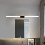 Modern Minimalist LED Vanity Wall Sconce — Cylindrical Iron Base with Aluminum-Acrylic Shade for Bathroom