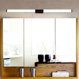 Modern Minimalist LED Vanity Wall Sconce — Cylindrical Iron Base with Aluminum-Acrylic Shade for Bathroom