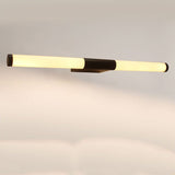 Modern Minimalist LED Vanity Wall Sconce — Cylindrical Iron Base with Aluminum-Acrylic Shade for Bathroom