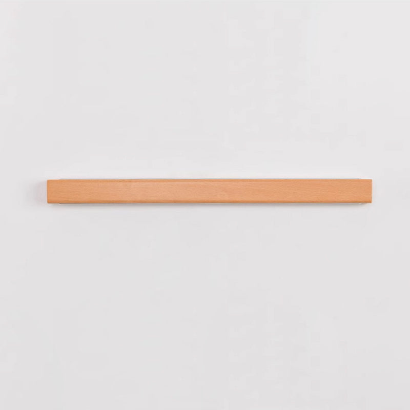 Japanese Minimalist Solid Wood LED Wall Sconce with Slim Strip Lamp
