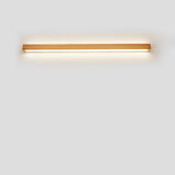 Japanese Minimalist Solid Wood LED Wall Sconce with Slim Strip Lamp