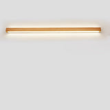 Japanese Minimalist Solid Wood LED Wall Sconce with Slim Strip Lamp