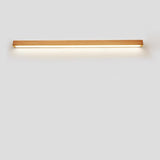 Japanese Minimalist Solid Wood LED Wall Sconce with Slim Strip Lamp
