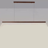 Traditional Japanese Rectangular Bar Wood Aluminum PC LED Island Light – Pendant Chandelier for Dining Room