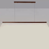 Traditional Japanese Rectangular Bar Wood Aluminum PC LED Island Light – Pendant Chandelier for Dining Room