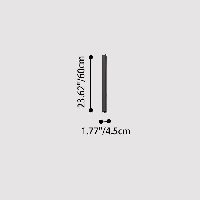 Modern Minimalist Outdoor LED Wall Sconce Lamp – Waterproof, Long Aluminum & Acrylic Construction for Patio