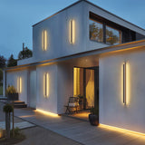 Modern Minimalist Outdoor LED Wall Sconce Lamp – Waterproof, Long Aluminum & Acrylic Construction for Patio