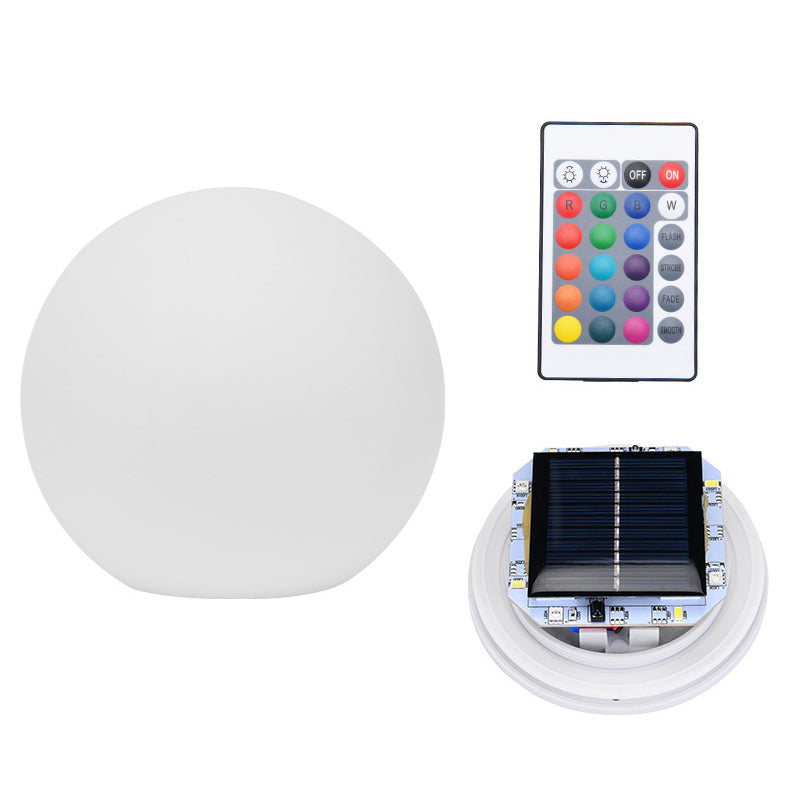 Modern Minimalist Solar Globe LED Outdoor Lawn Light - Waterproof Plastic PE Landscape Garden Lamp