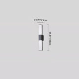 Sleek Modern Minimalist Waterproof Rectangular Outdoor Wall Sconce – Long Aluminum-PC Lamp for Garden