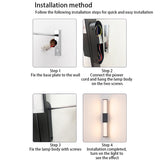 Sleek Modern Minimalist Waterproof Rectangular Outdoor Wall Sconce – Long Aluminum-PC Lamp for Garden