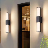 Sleek Modern Minimalist Waterproof Rectangular Outdoor Wall Sconce – Long Aluminum-PC Lamp for Garden