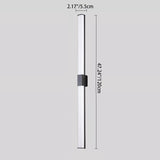 Sleek Modern Minimalist Waterproof Rectangular Outdoor Wall Sconce – Long Aluminum-PC Lamp for Garden