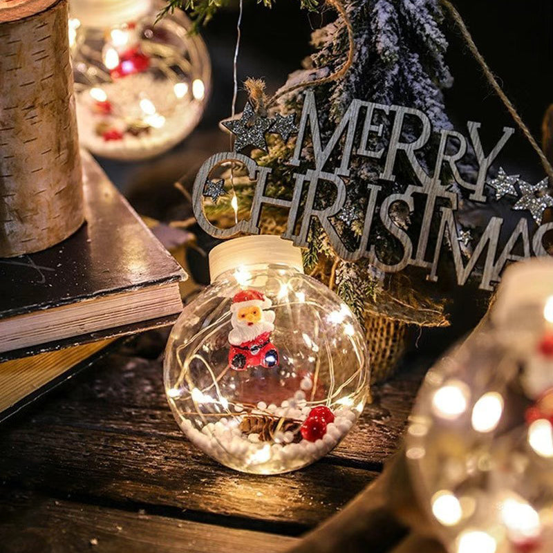Modern LED Snowman and Christmas Tree Decoration with String Lights for Living Room