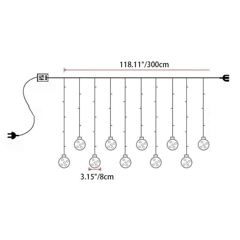 Modern LED Snowman and Christmas Tree Decoration with String Lights for Living Room