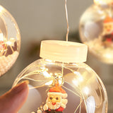 Modern LED Snowman and Christmas Tree Decoration with String Lights for Living Room