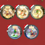 Modern LED Snowman and Christmas Tree Decoration with String Lights for Living Room