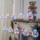 Modern LED Snowman and Christmas Tree Decoration with String Lights for Living Room