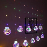 Modern LED Snowman and Christmas Tree Decoration with String Lights for Living Room