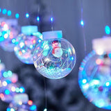 Modern LED Snowman and Christmas Tree Decoration with String Lights for Living Room