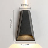 Modern Minimalist Aluminum Trapezoid LED Outdoor Wall Sconce with Up & Down Lighting for Garden