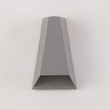Modern Minimalist Aluminum Trapezoid LED Outdoor Wall Sconce with Up & Down Lighting for Garden