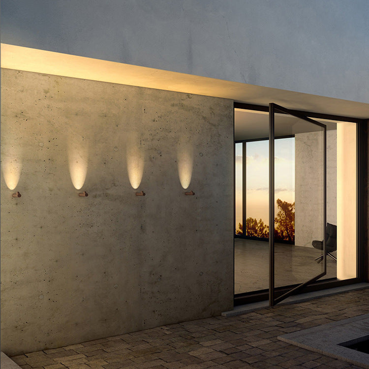 Modern Minimalist Aluminum Bamboo Knot LED Wall Sconce - Waterproof Outdoor Patio Lighting