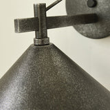 Modern Nordic Iron Geometric Cone Wall Sconce, 1-Light, Outdoor Waterproof Lamp for Garden