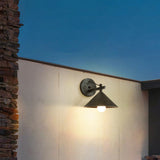 Modern Nordic Iron Geometric Cone Wall Sconce, 1-Light, Outdoor Waterproof Lamp for Garden
