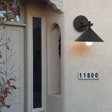 Modern Nordic Iron Geometric Cone Wall Sconce, 1-Light, Outdoor Waterproof Lamp for Garden