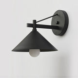 Modern Nordic Iron Geometric Cone Wall Sconce, 1-Light, Outdoor Waterproof Lamp for Garden