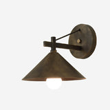 Modern Nordic Iron Geometric Cone Wall Sconce, 1-Light, Outdoor Waterproof Lamp for Garden