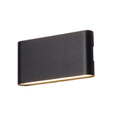 Sleek Modern Minimalist Waterproof Rectangle Aluminum LED Outdoor Wall Sconce Light for Patio